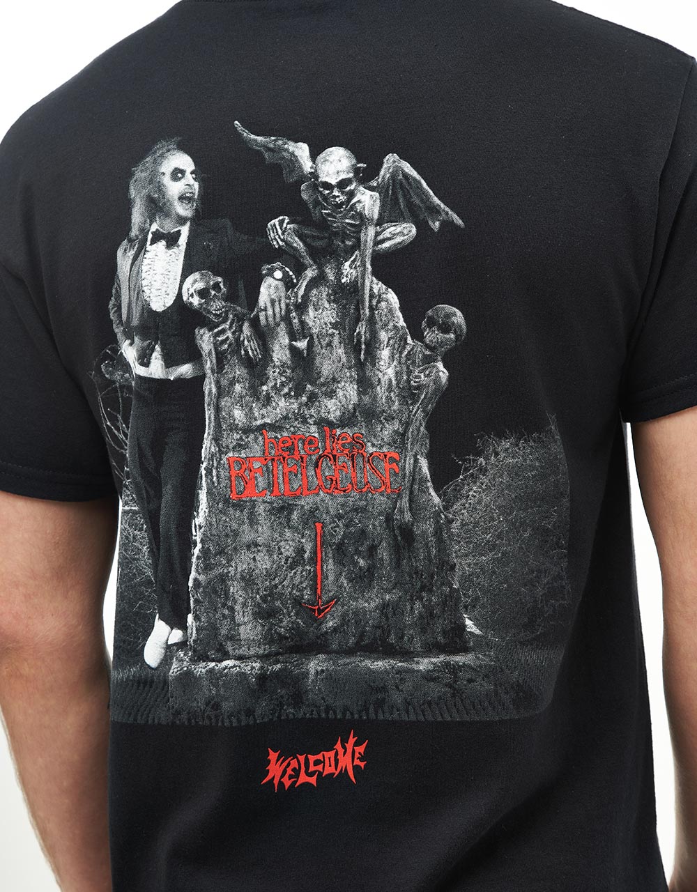 Welcome x Beetlejuice Tombstone T-Shirt - Black