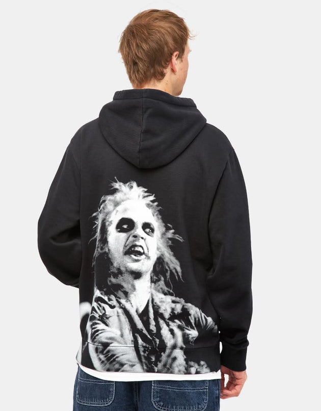 Welcome x Beetlejuice Qualified Pigment-Dyed Pullover Hoodie - Black