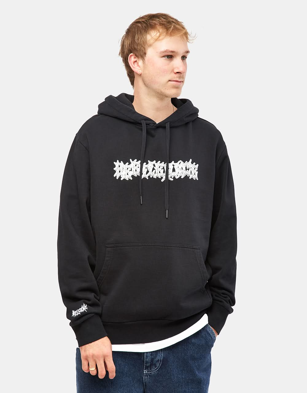 Welcome x Beetlejuice Qualified Pigment-Dyed Pullover Hoodie - Black