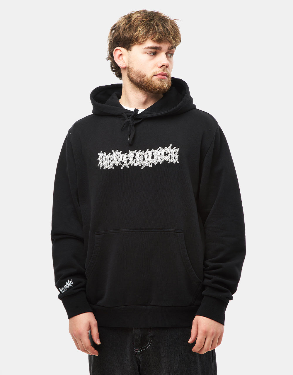 Welcome x Beetlejuice Qualified Pigment-Dyed Pullover Hoodie - Black