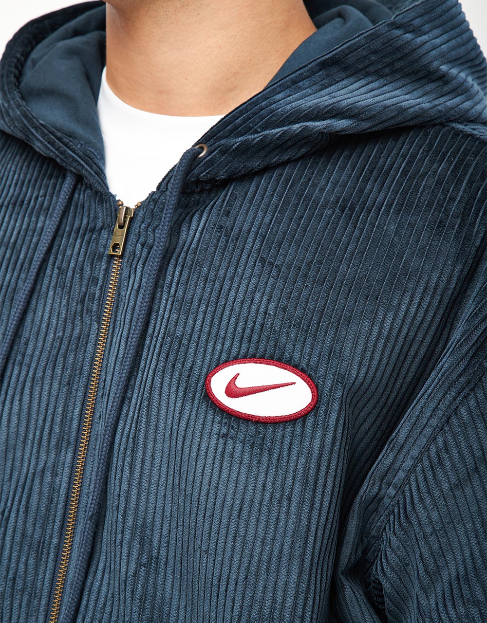 Nike SB Full Zip Hooded Cord Jacket - Armory Navy/Hyper Royal