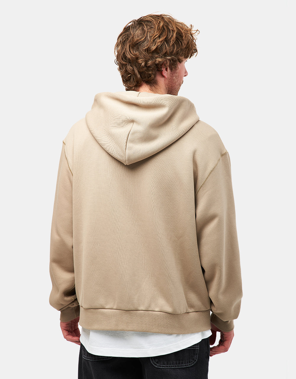 Nike SB Essential Logo Full Zip Hoodie - Khaki/White