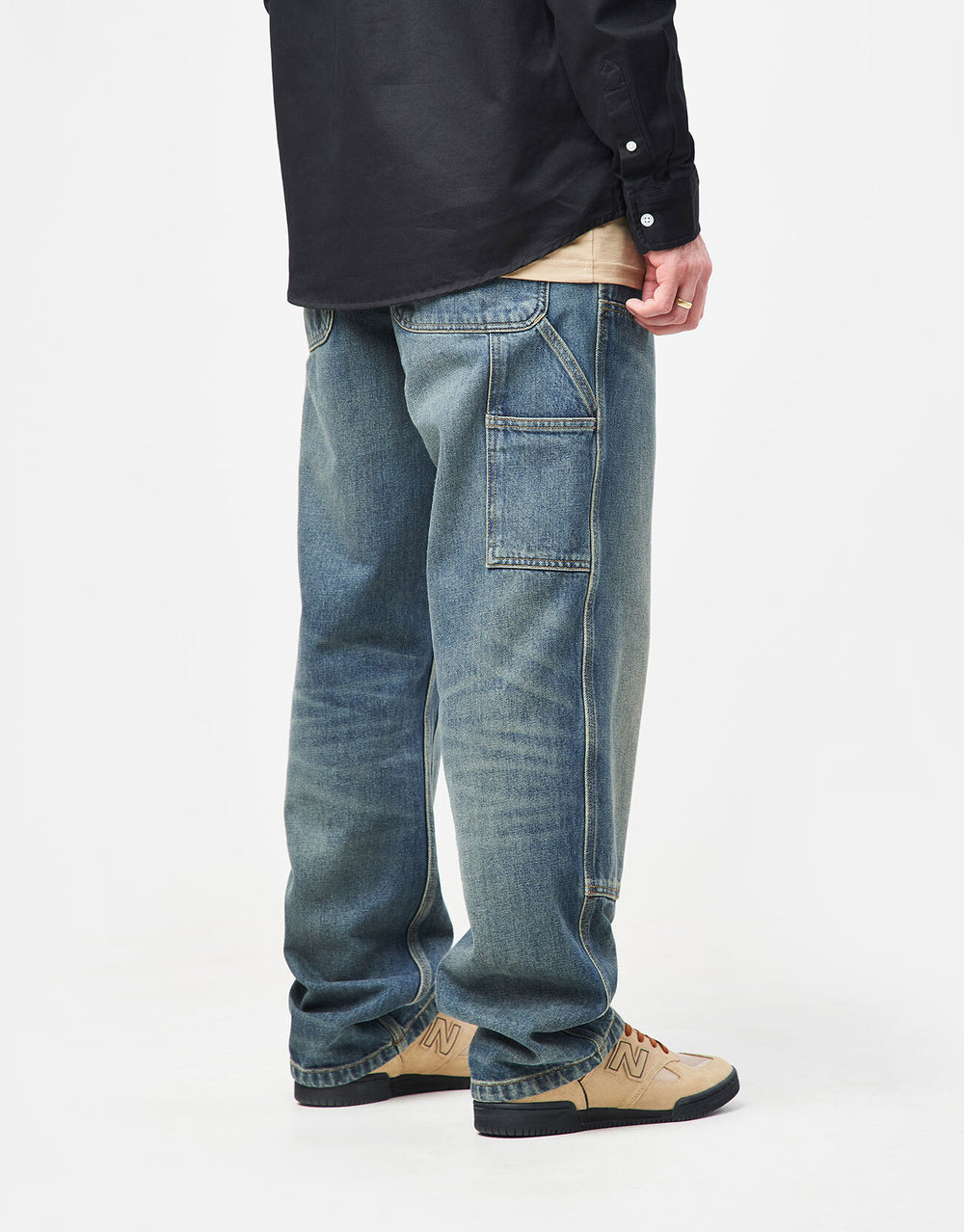 Carhartt WIP Double Knee Pant - Blue (Worn Used Wash)