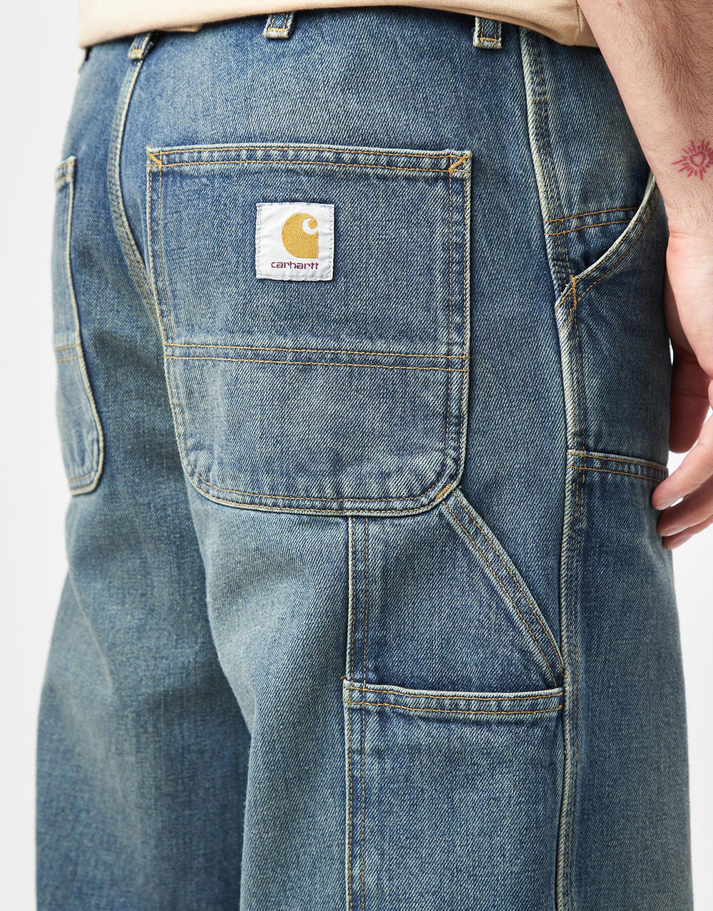 Carhartt WIP Double Knee Pant - Blue (Worn Used Wash)