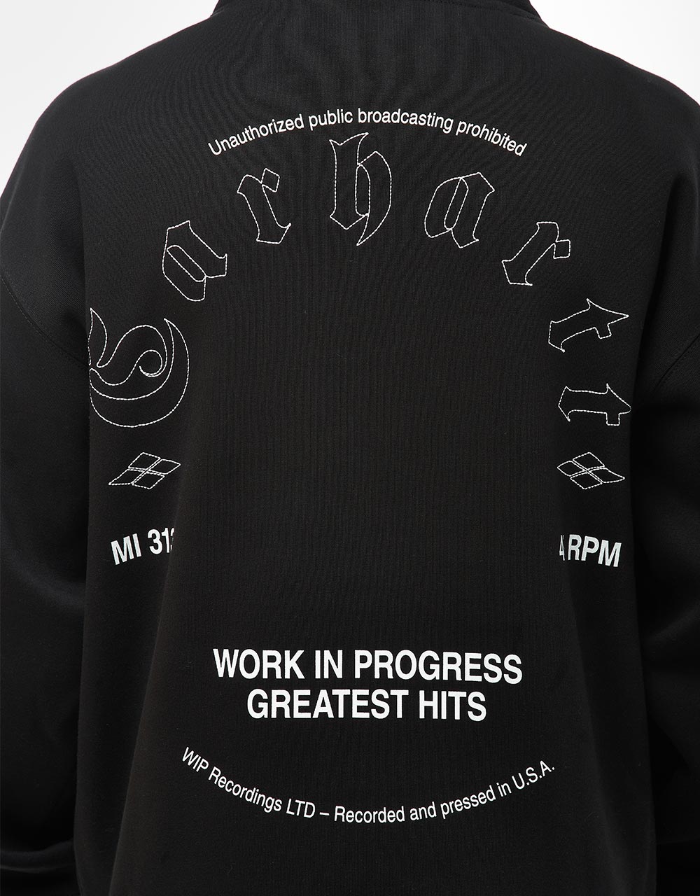 Carhartt WIP Greatest Hits Pullover Hoodie - Black/White