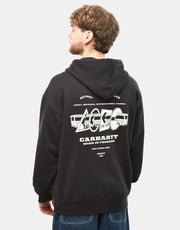 Carhartt WIP Runaway Zip Hoodie - Black/Wax Stone Washed