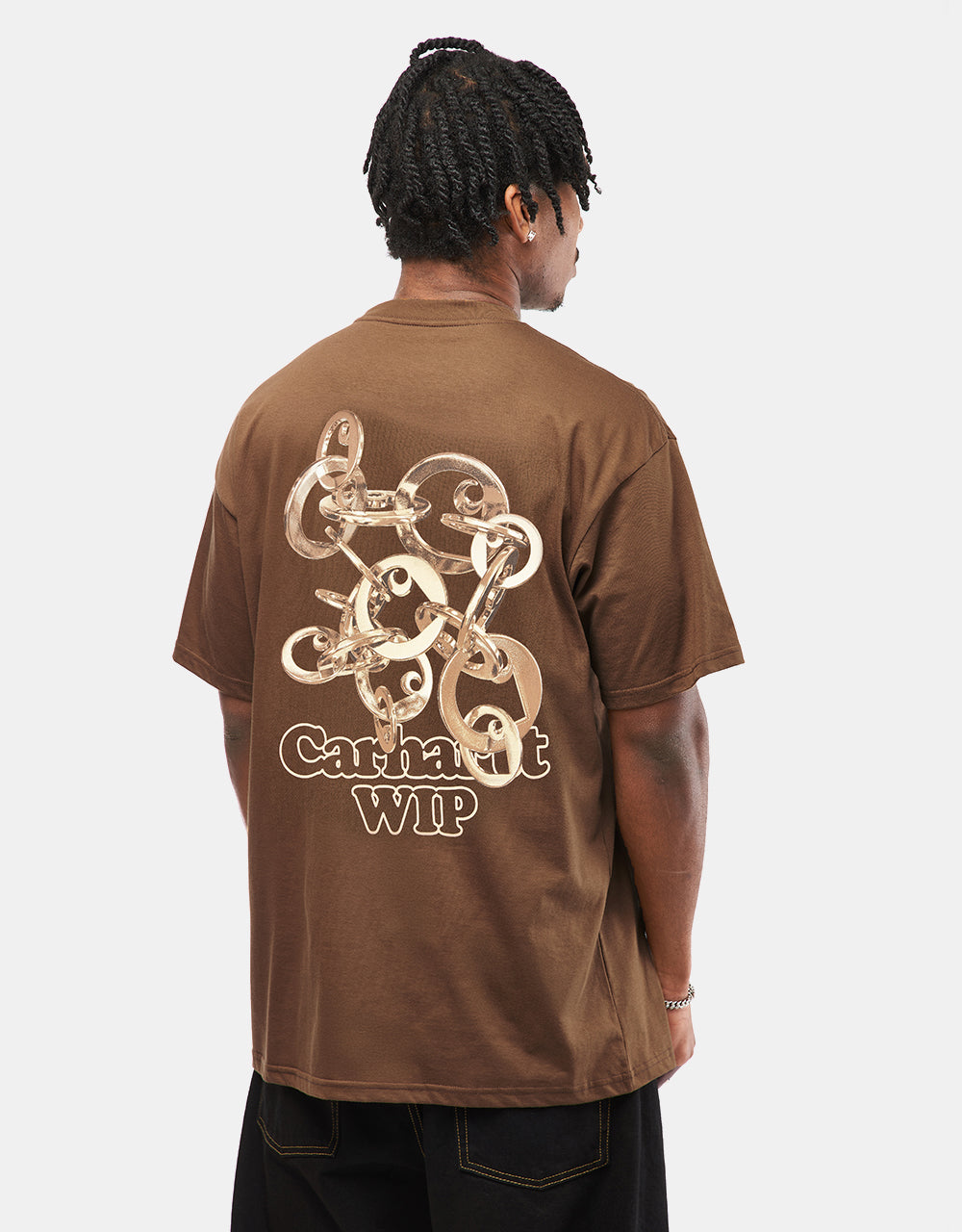 Carhartt WIP Linked Charms T-Shirt - Liberica/Gold