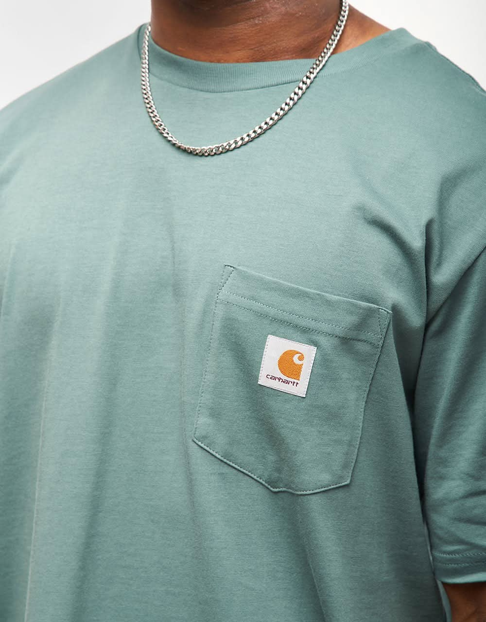 Carhartt WIP SS Pocket T-Shirt - Silver Pine