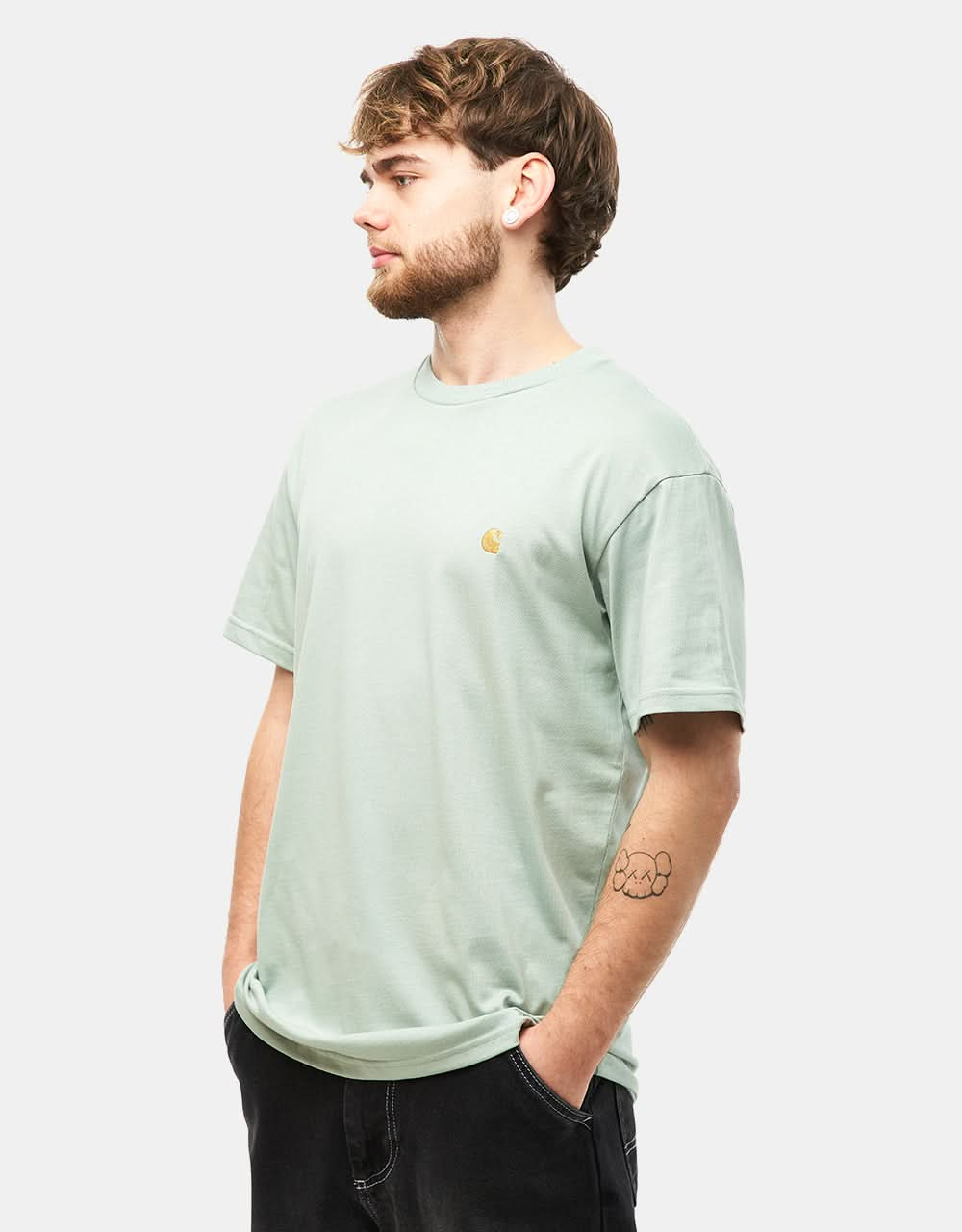 Carhartt WIP Chase T-Shirt - Frosted Green/Gold