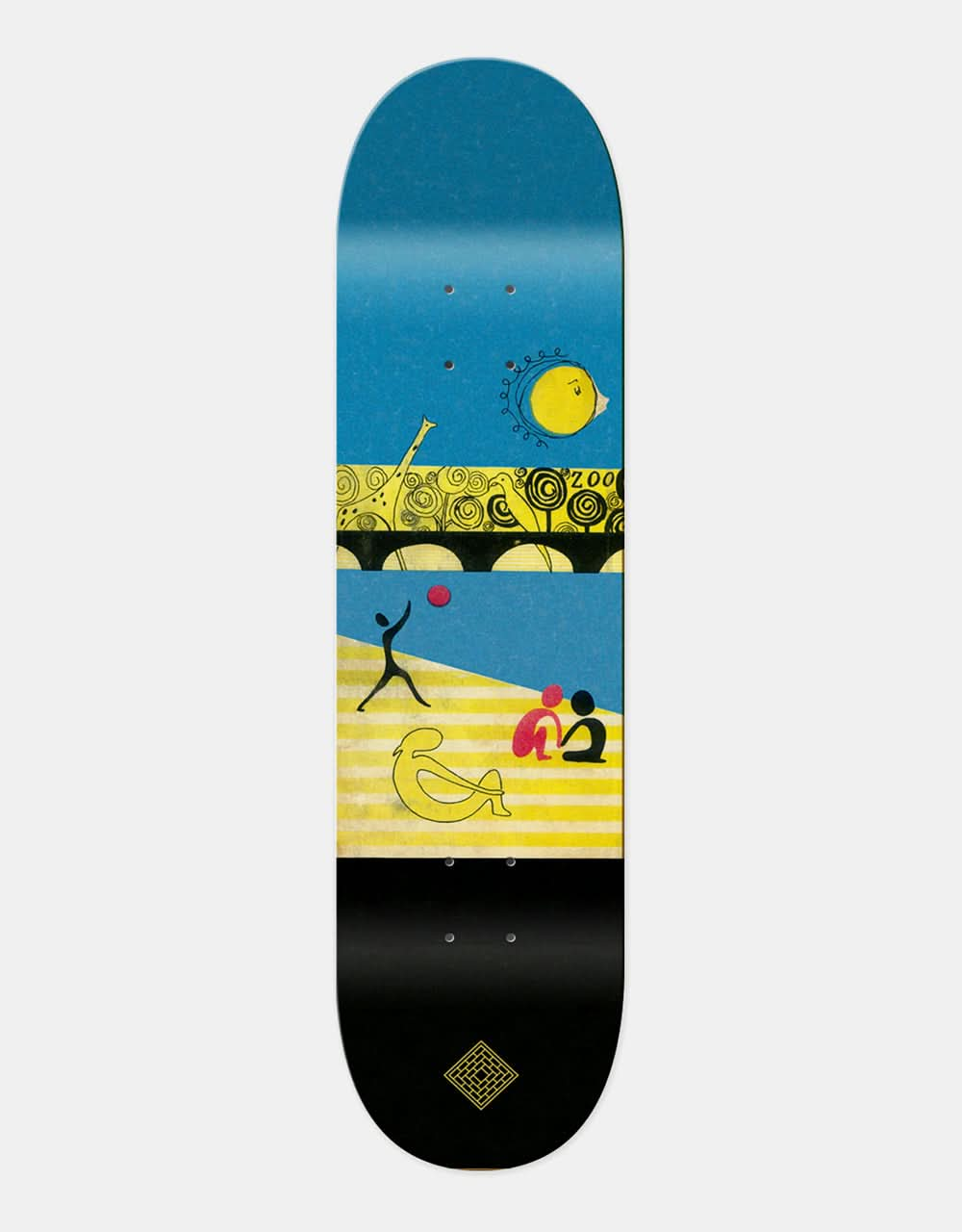 The National Skateboard Co. Midday HC Skateboard Deck - 8.375"