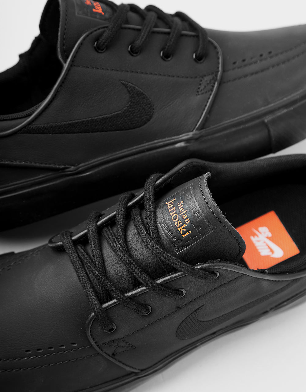 Nike SB 'Orange Label' Zoom Janoski OG+ ISO Skate Shoes - Black/Black-Black-Black-Anthracite-Safety Orange