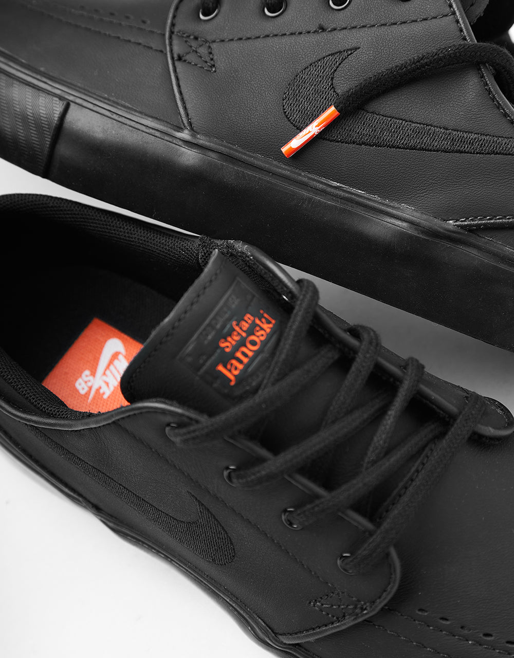 Nike SB 'Orange Label' Zoom Janoski OG+ ISO Skate Shoes - Black/Black-Black-Black-Anthracite-Safety Orange