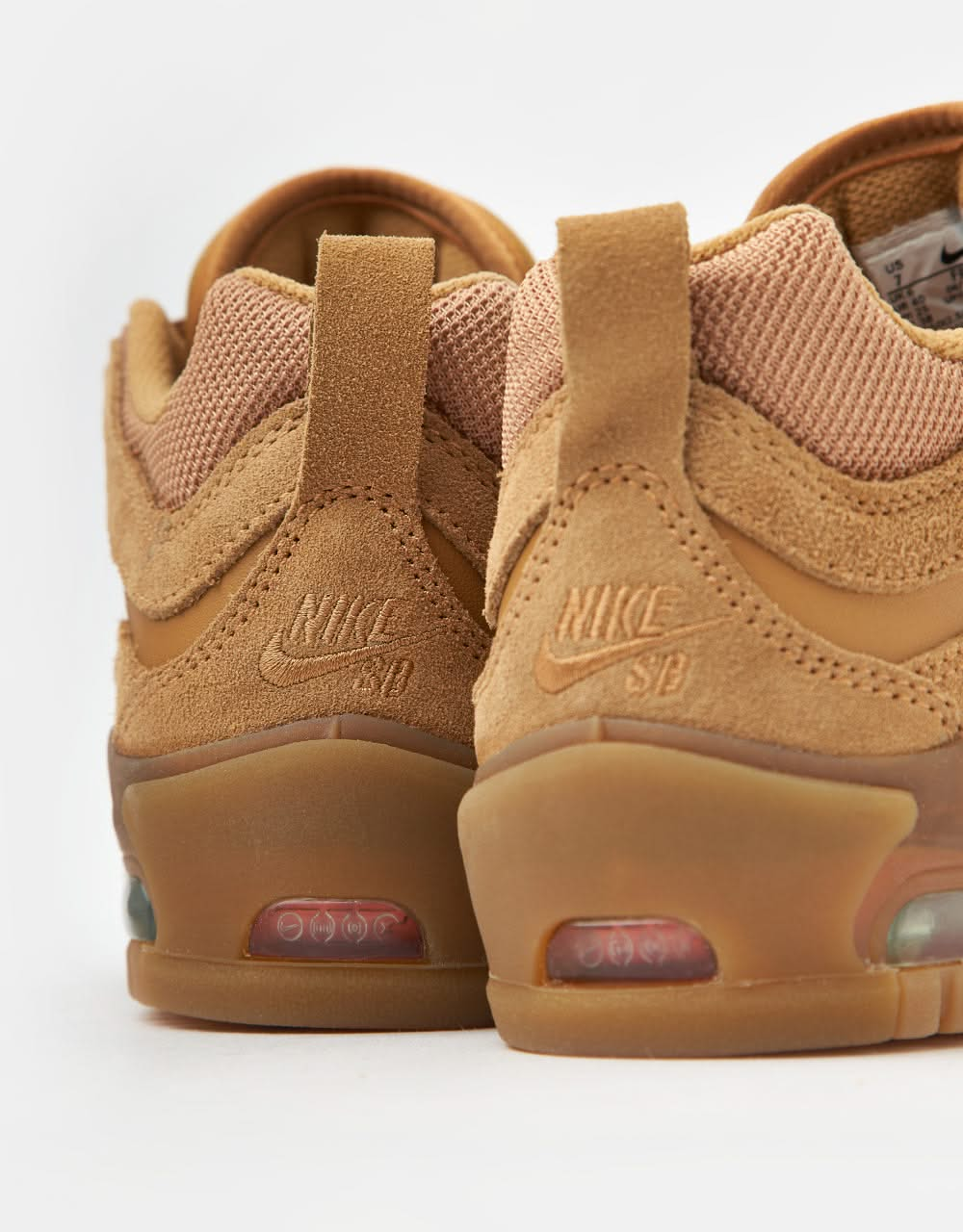 Nike SB Air Max Ishod Skate Shoes - Flax/Wheat-Flax-Safety Orange-Black-Gum Lt Brown