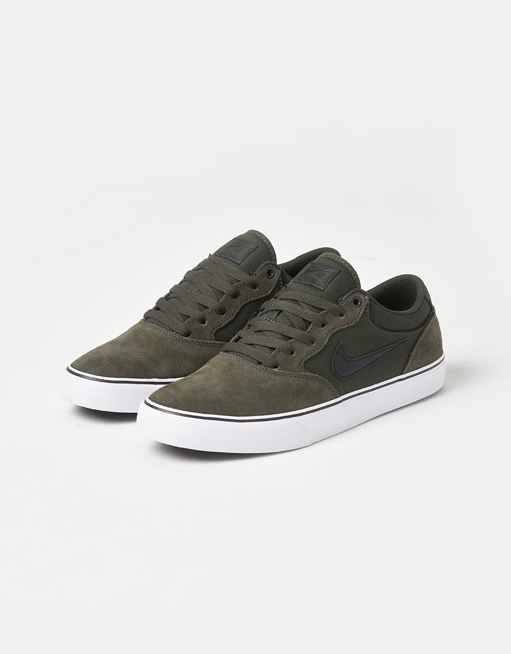 Nike SB Chron 2 Skate Shoes - Sequoia/Black-Sequoia-White