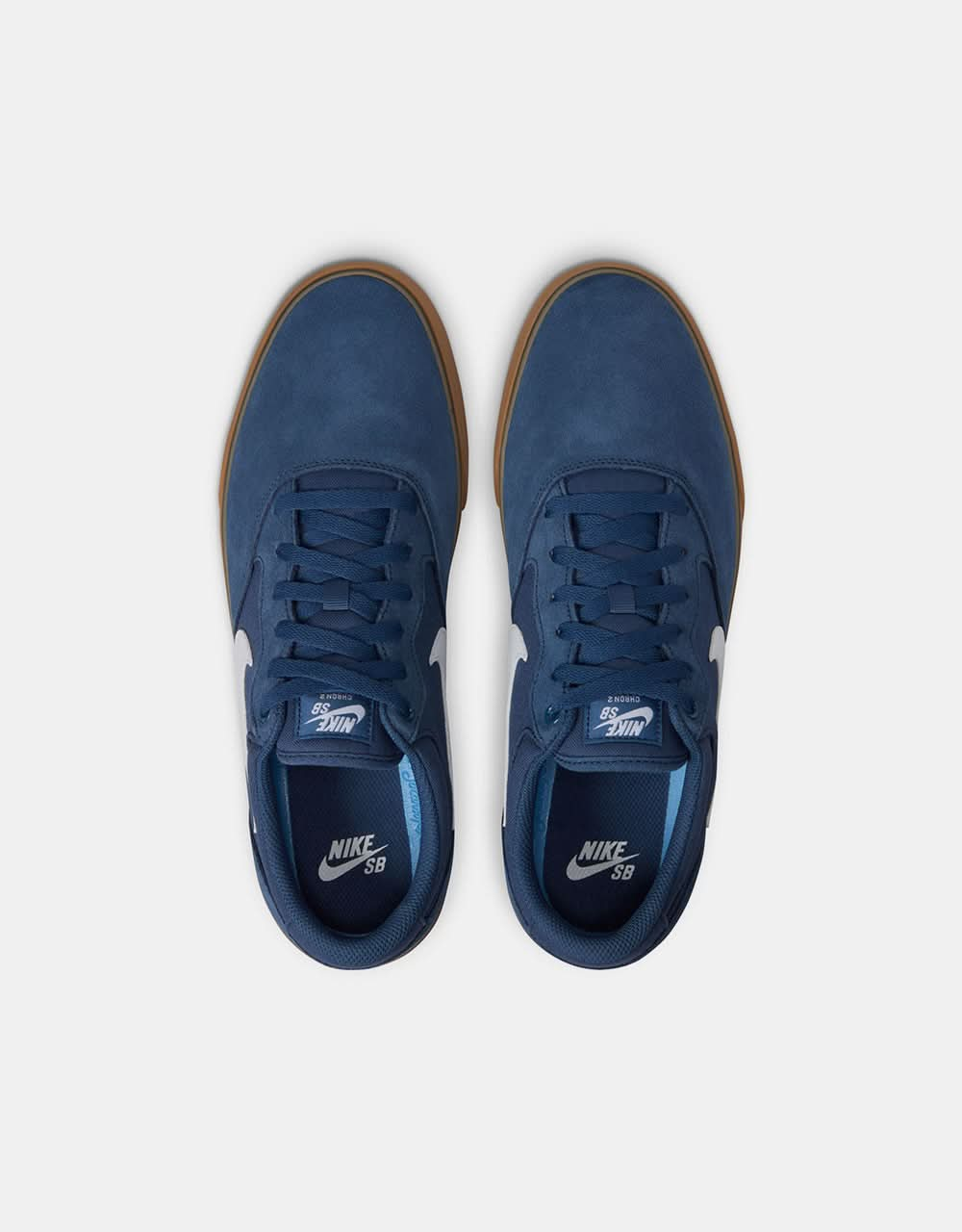 Nike SB Chron 2 Skate Shoes - Navy/White-Navy-Gum Lt Brown-Black