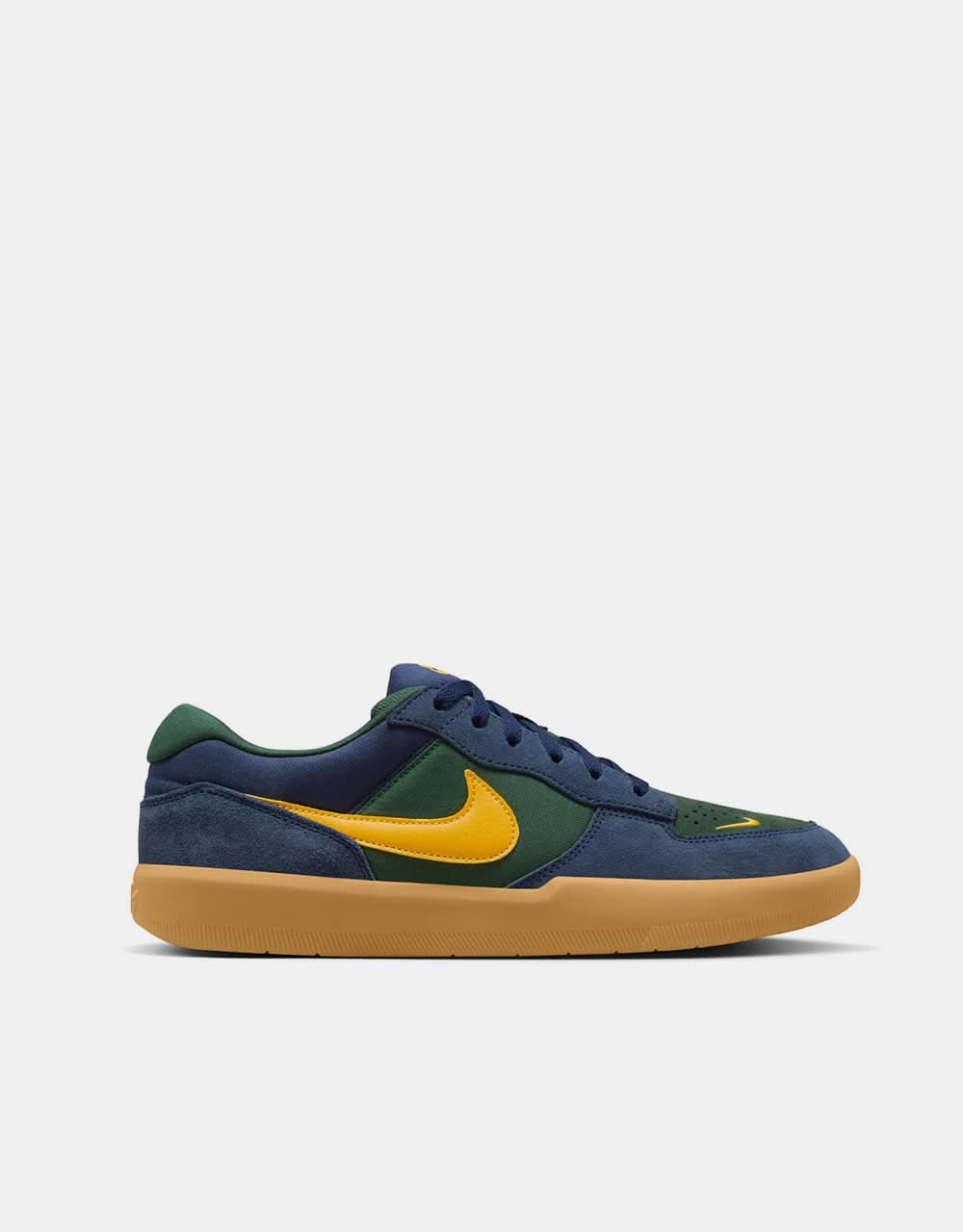 Nike SB Force 58 Skate Shoes - Midnight Navy/Univ Gold-Fir-Gum Lt Brown