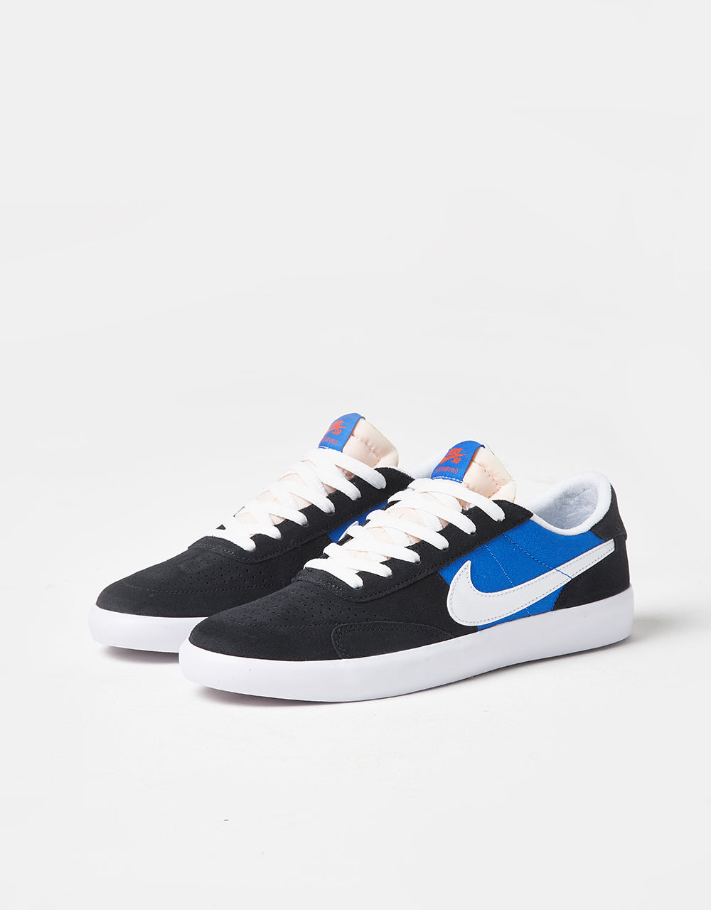 Nike SB Heritage Vulc Skate Shoes - Black/White-Signal Blue-Safety Orange-Black