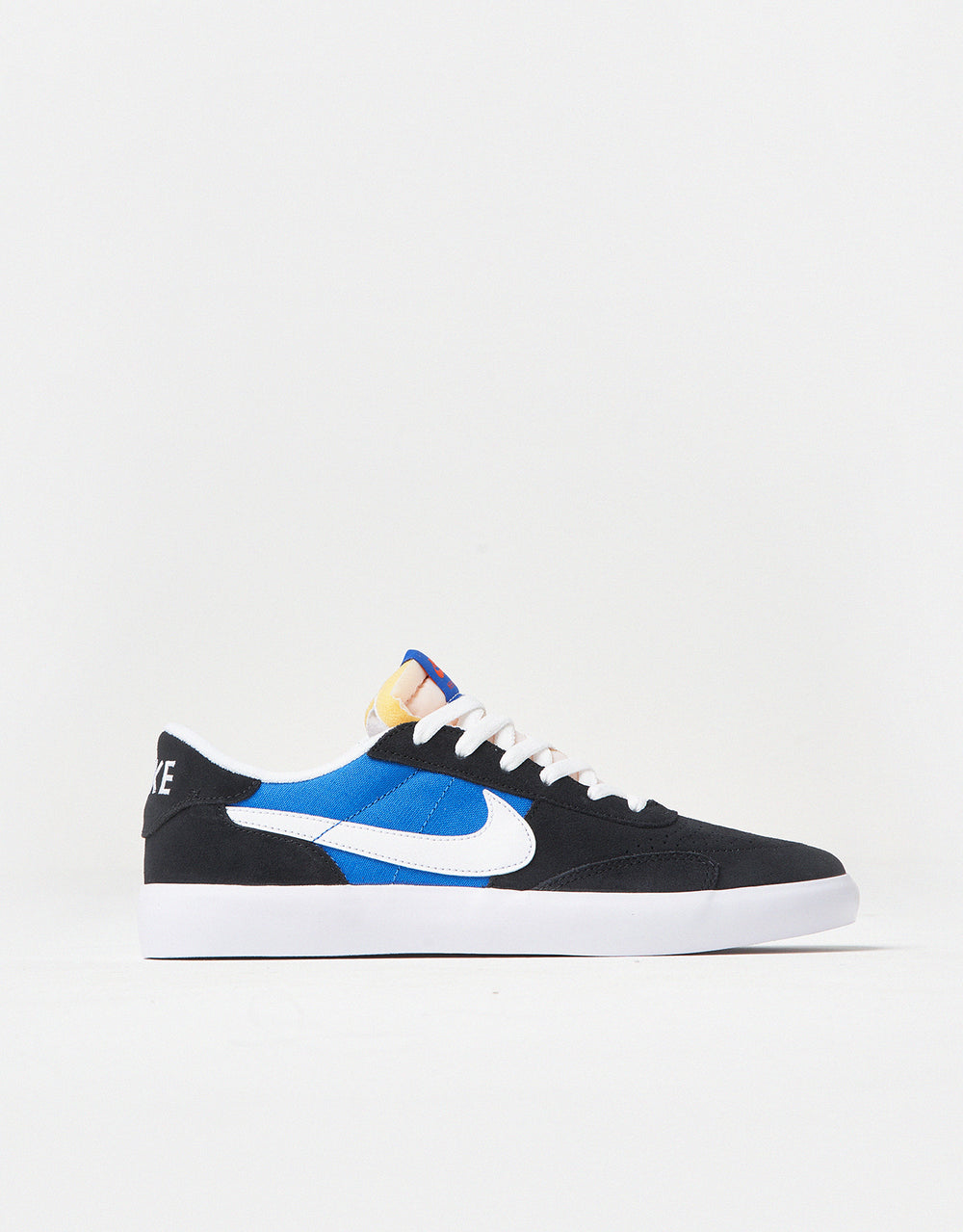 Nike SB Heritage Vulc Skate Shoes - Black/White-Signal Blue-Safety Orange-Black