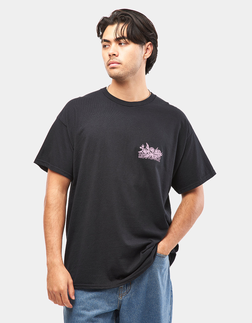 Route One Botantical Bliss T-Shirt - Black