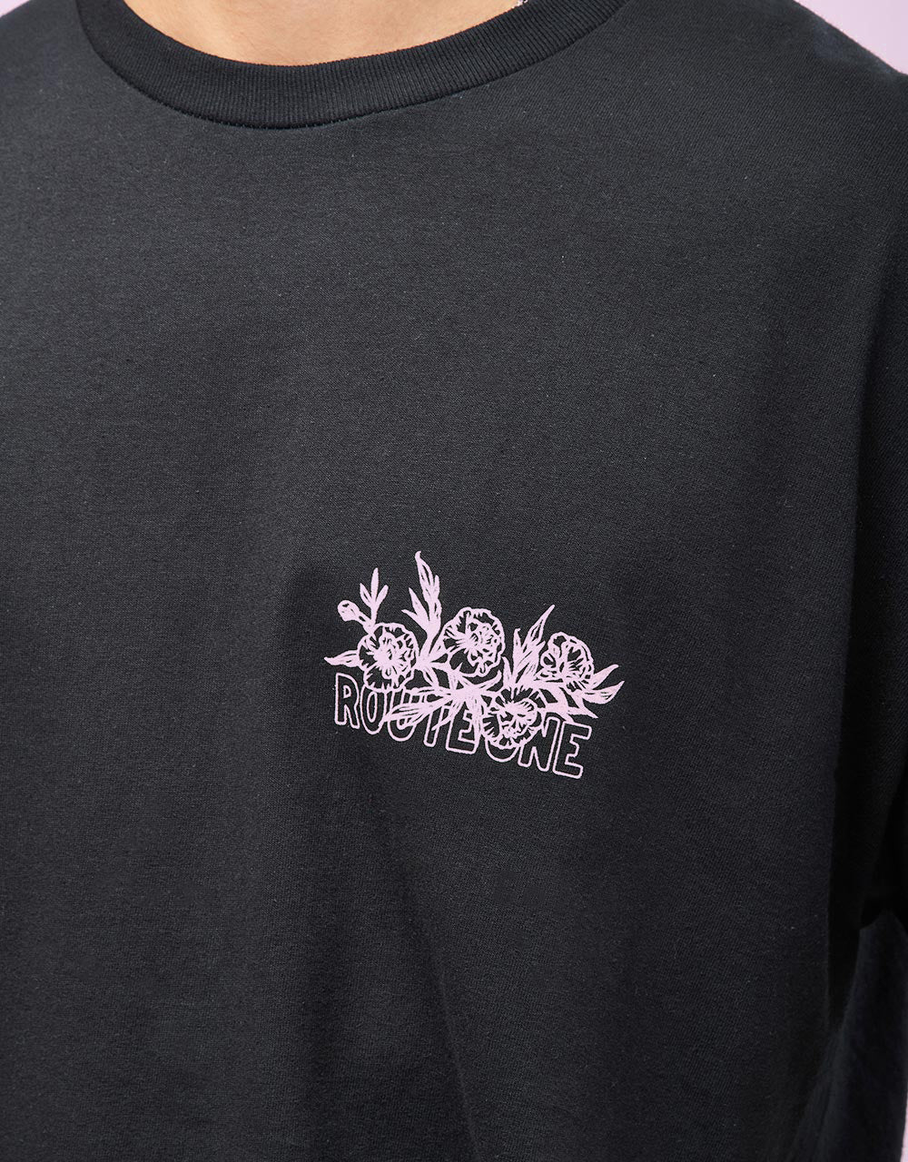 Route One Botantical Bliss T-Shirt - Black