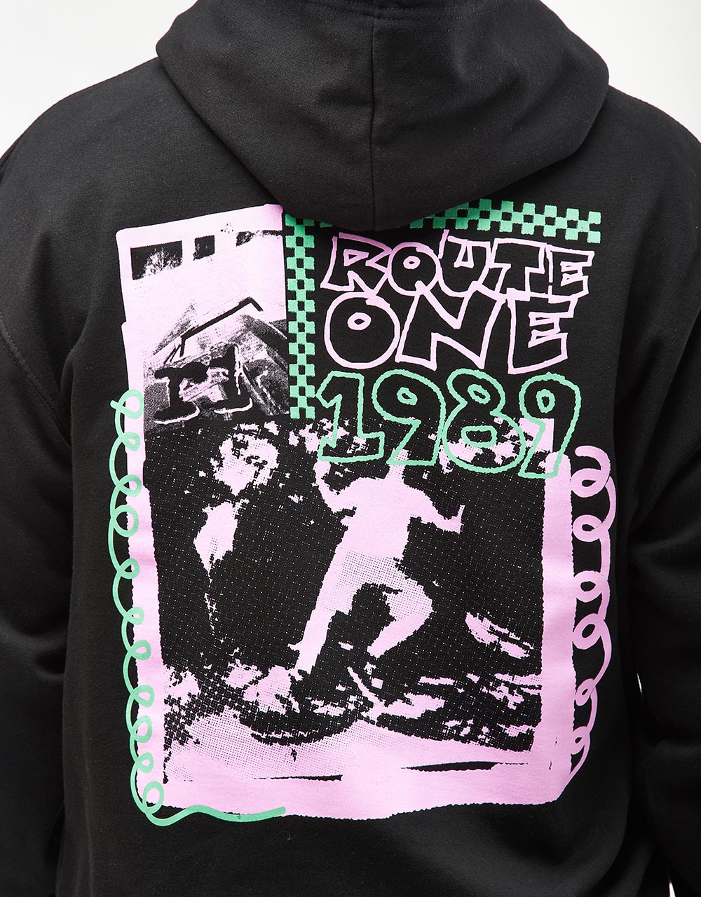 Route One Eighteez Pullover Hoodie - Deep Black