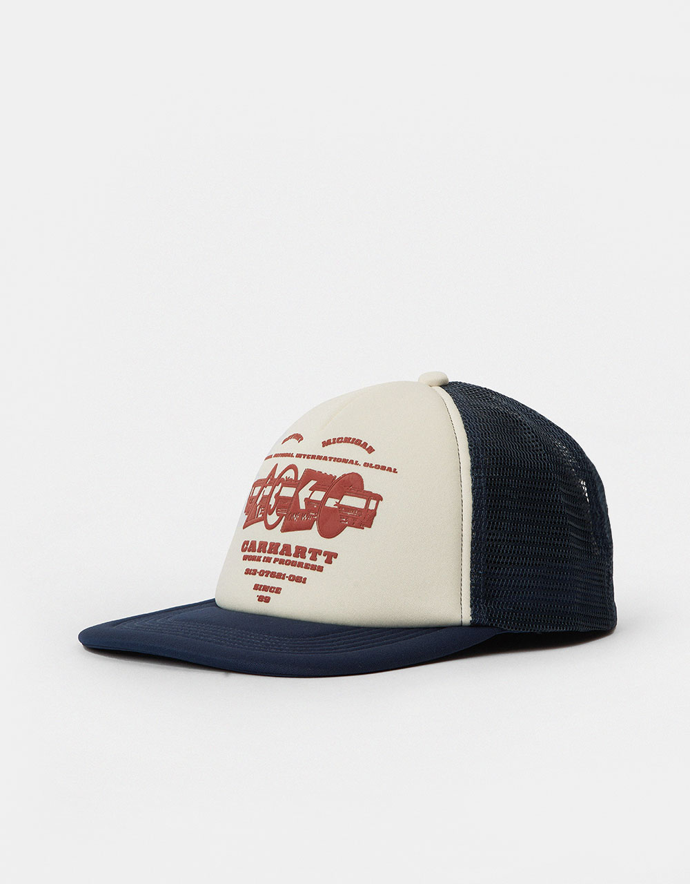 Carhartt WIP Runaway Trucker Cap - Natural/Blue