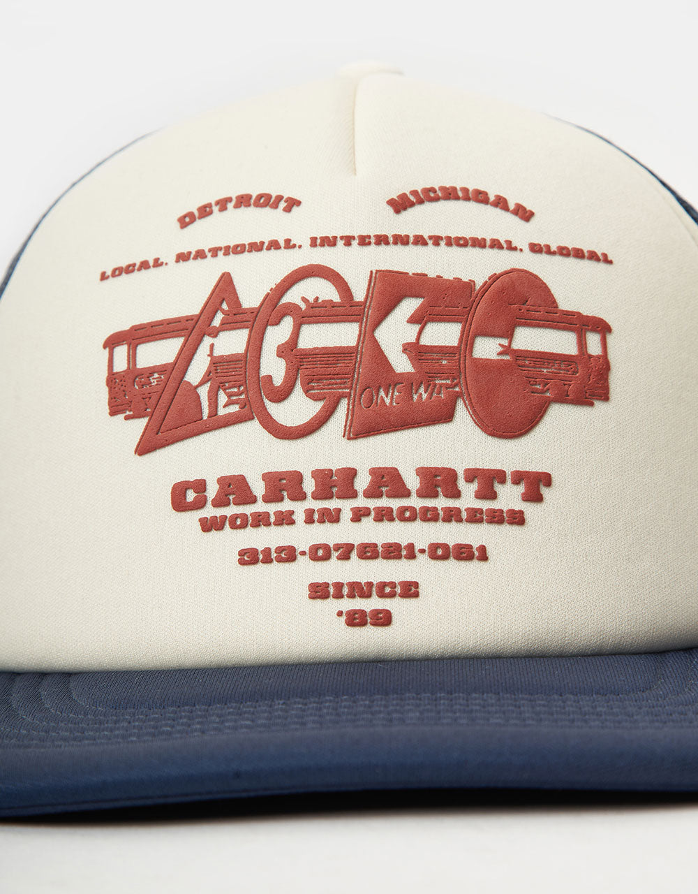 Carhartt WIP Runaway Trucker Cap - Natural/Blue