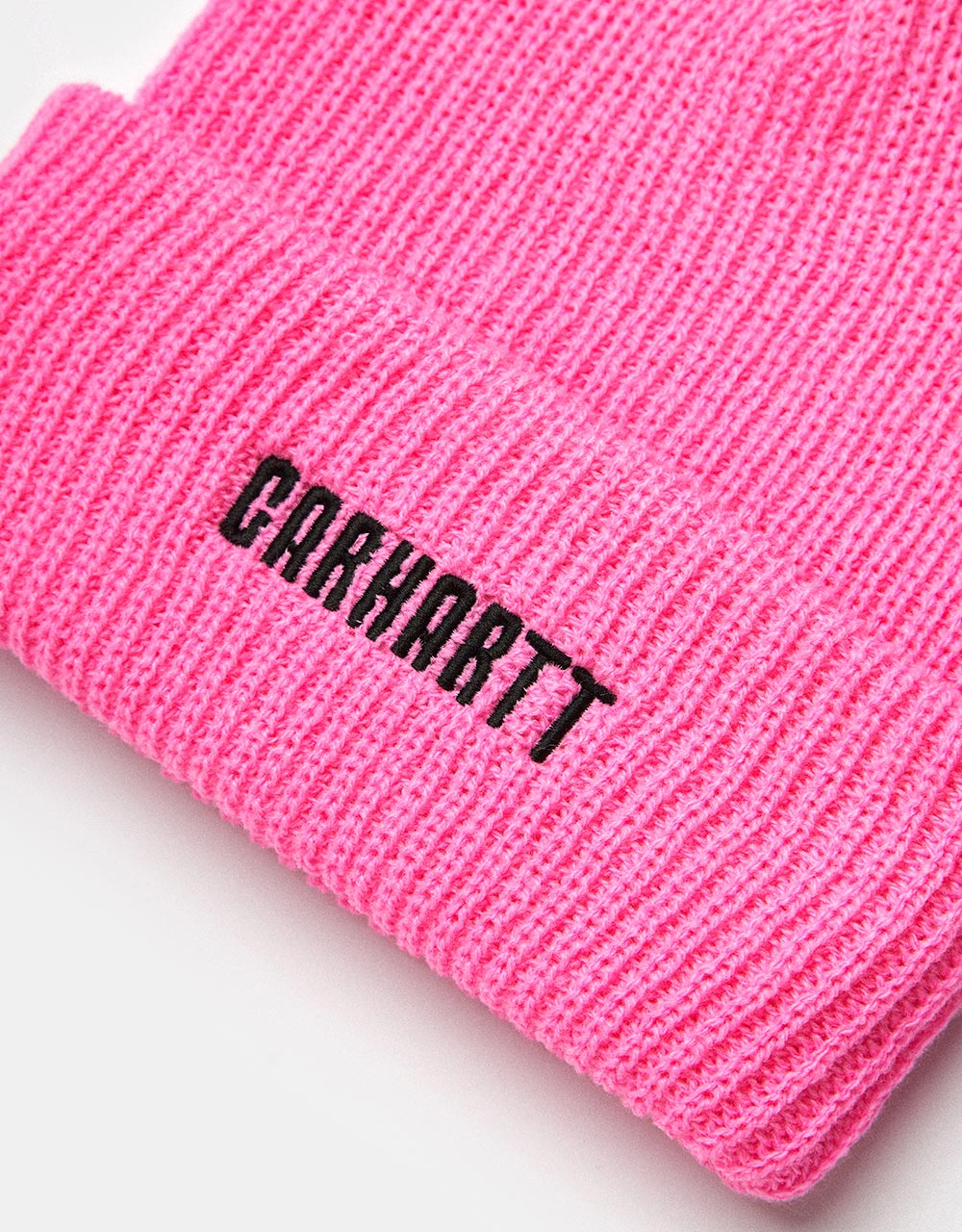 Carhartt WIP Industry Beanie - Lumo Pink/Black