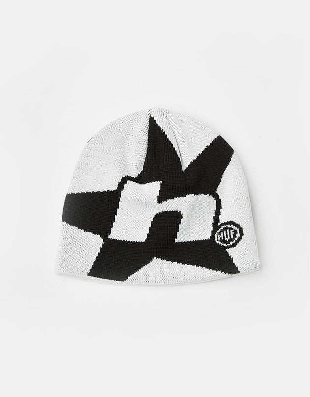 HUF H Star Skull Beanie - White