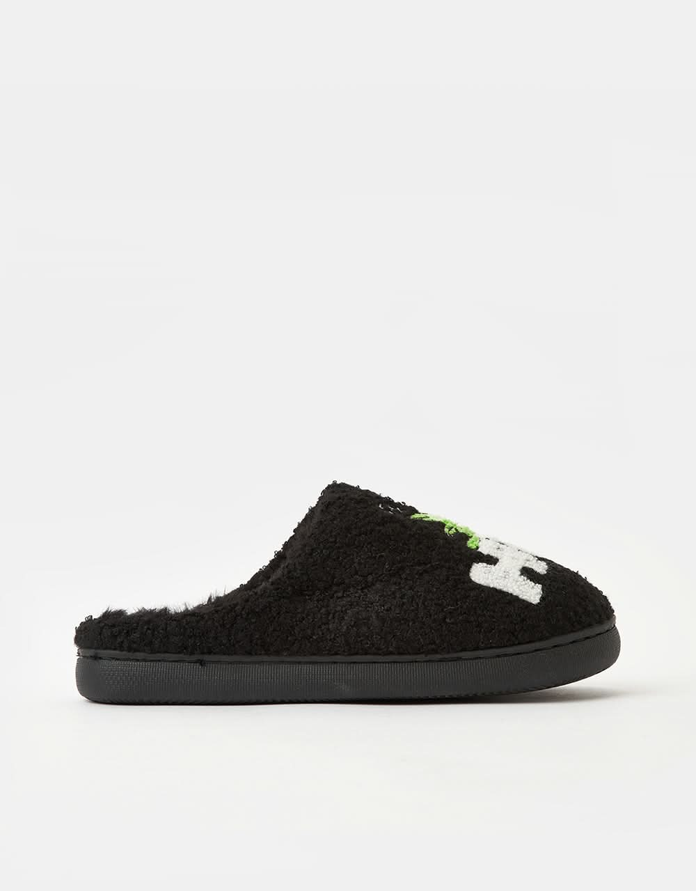 HUF Fuzzy Slippers - Black