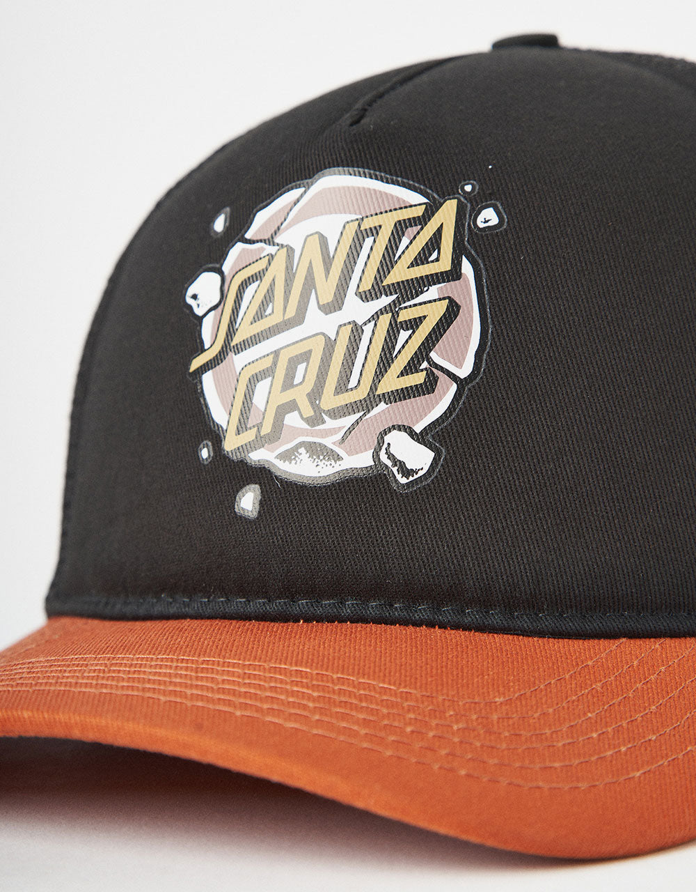 Santa Cruz Roskopp Destruct Dot Cap - Black/Pumpkin