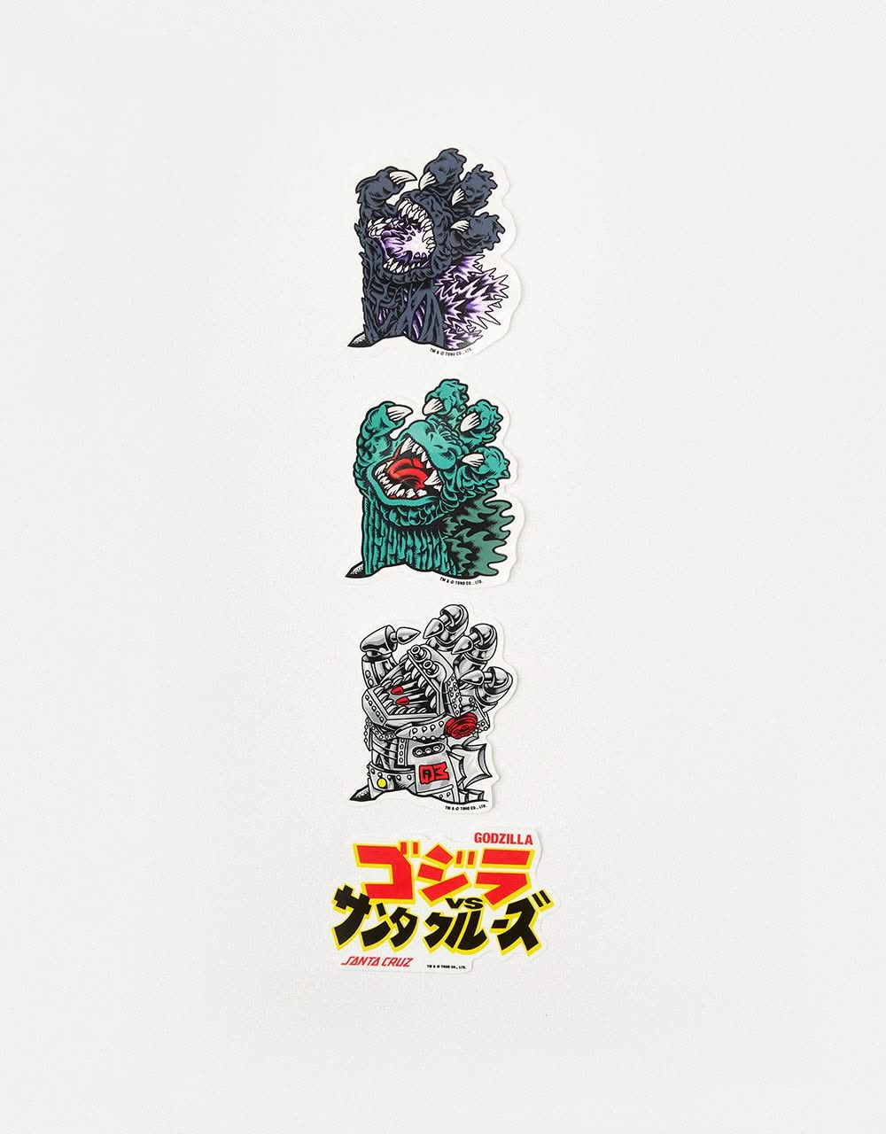 Santa Cruz x Godzilla Clear Mylar Sticker Pack - Multi