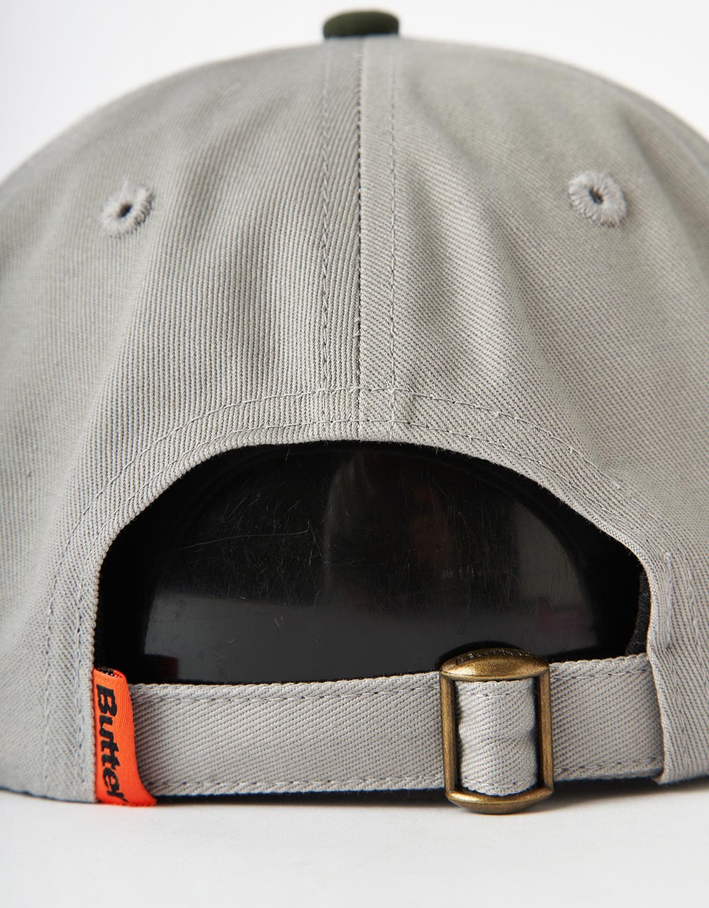 Butter Goods Radio 6 Panel Strapback Cap - Cool Grey/Seaweed