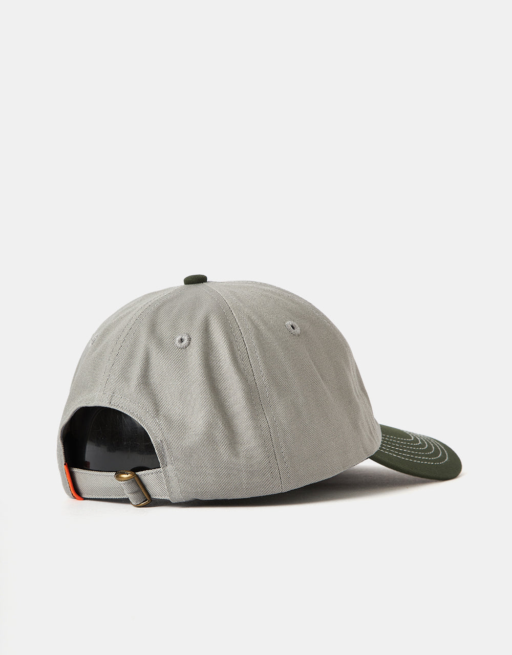 Butter Goods Radio 6 Panel Strapback Cap - Cool Grey/Seaweed