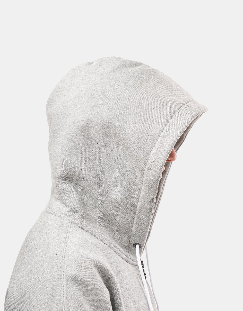 Nike Solo Swoosh Full Zip Hoodie - Dark Grey Heather/White