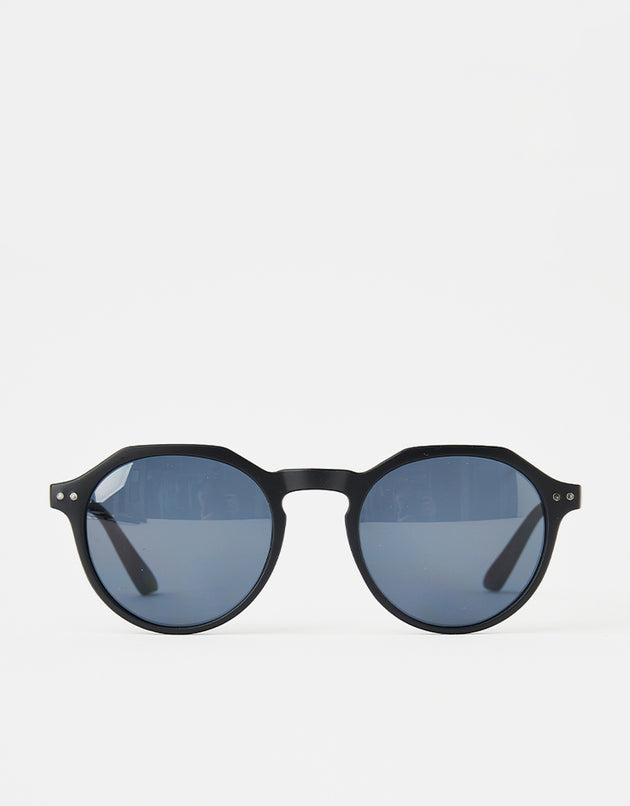 Route One Square Topped Sunglasses - Black (Blue Lens)