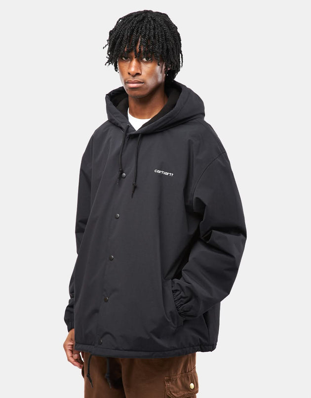 Carhartt WIP Hooded Coach Jacket - Black/White