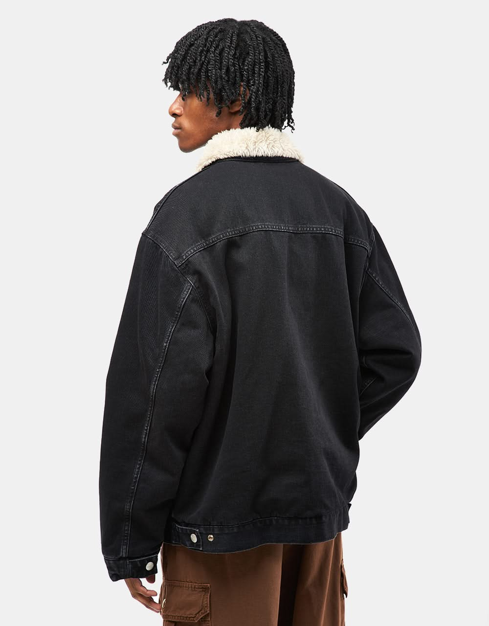 Carhartt WIP Herrald Jacket - Black/Wall (Stone Washed)