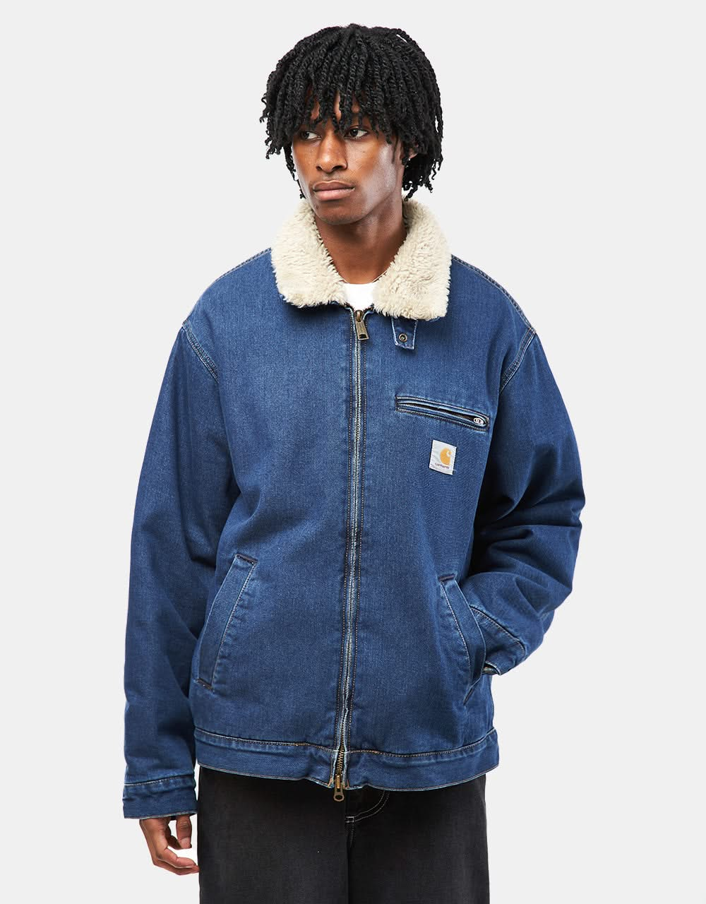 Carhartt WIP Herrald Jacket - Blue/Wall (Stone Washed)