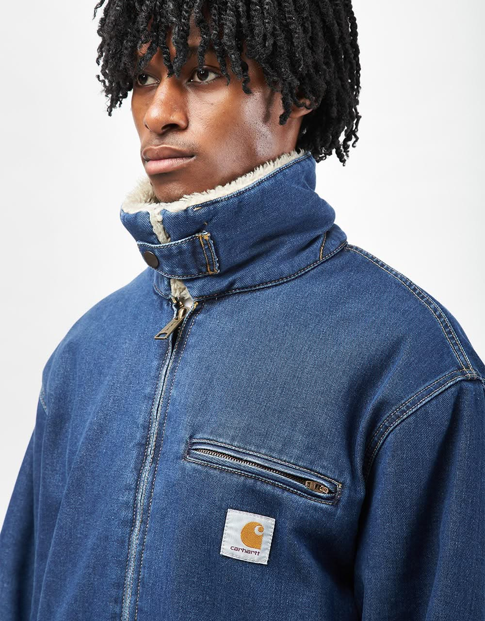 Carhartt WIP Herrald Jacket - Blue/Wall (Stone Washed)