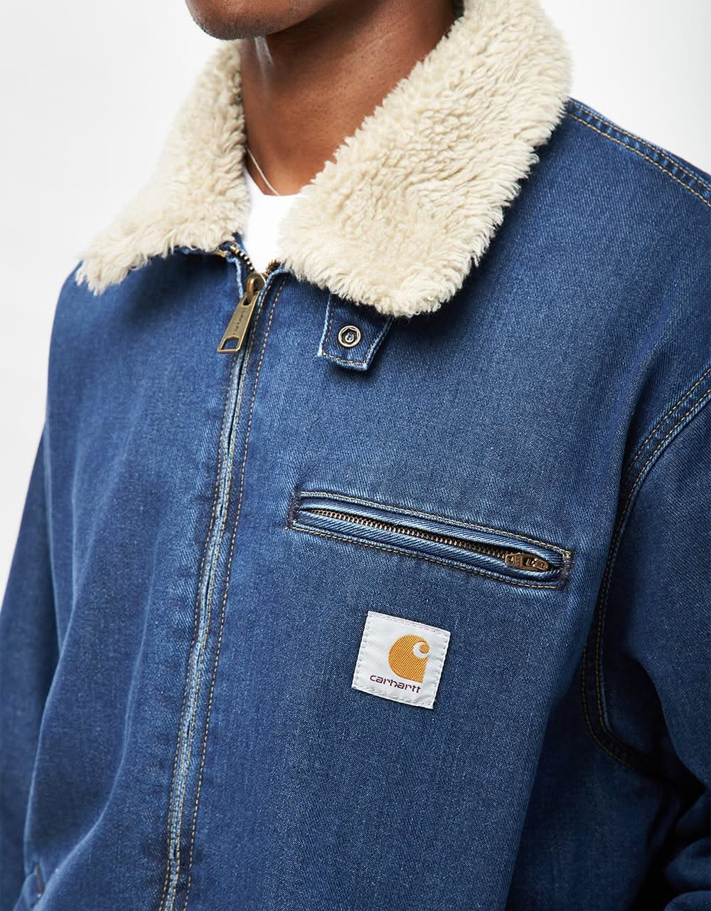 Carhartt WIP Herrald Jacket - Blue/Wall (Stone Washed)