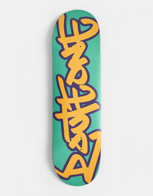 Route One Bricks Tag Skateboard Deck - Green/Orange