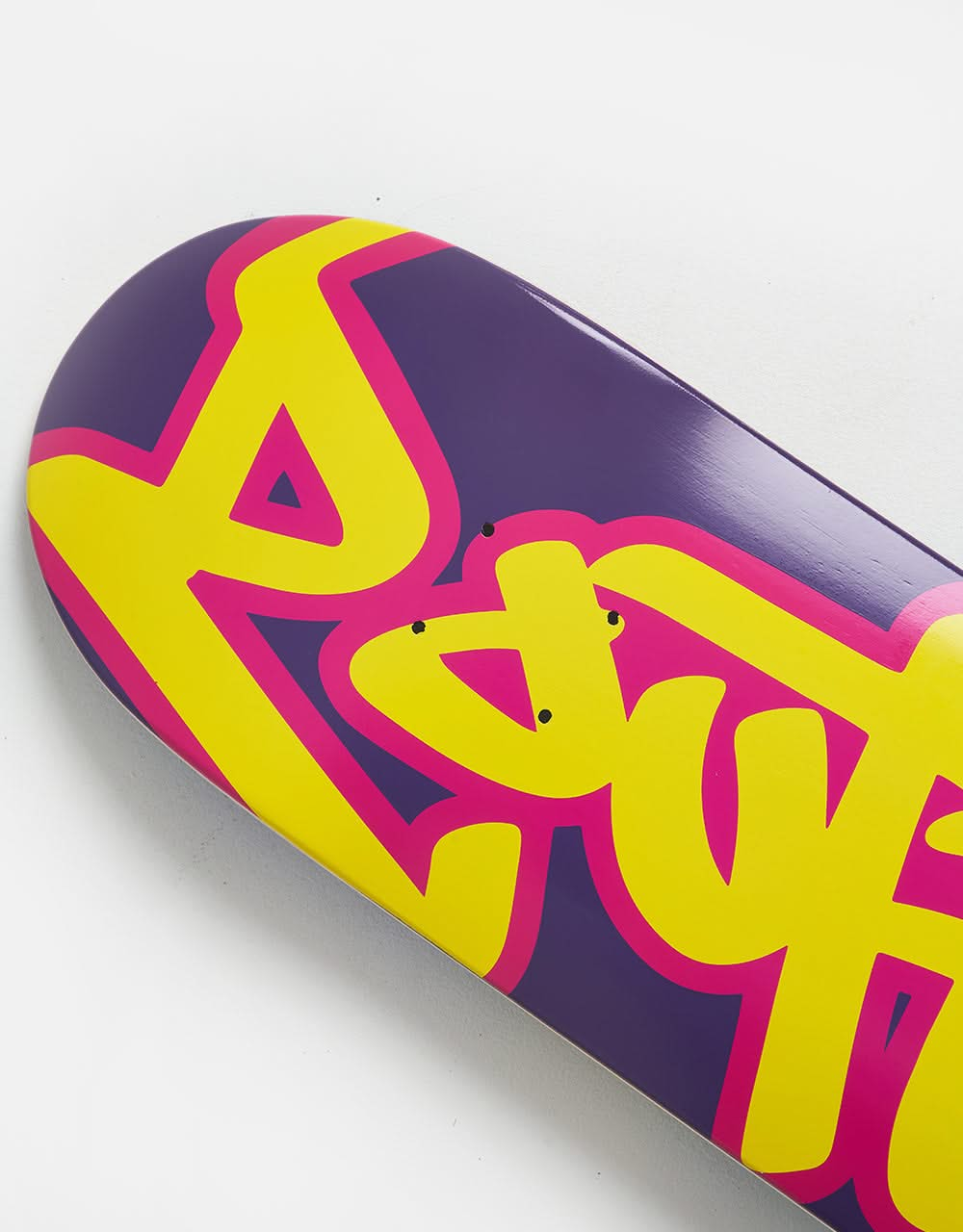 Route One Bricks Tag Skateboard Deck - Purple/Yellow