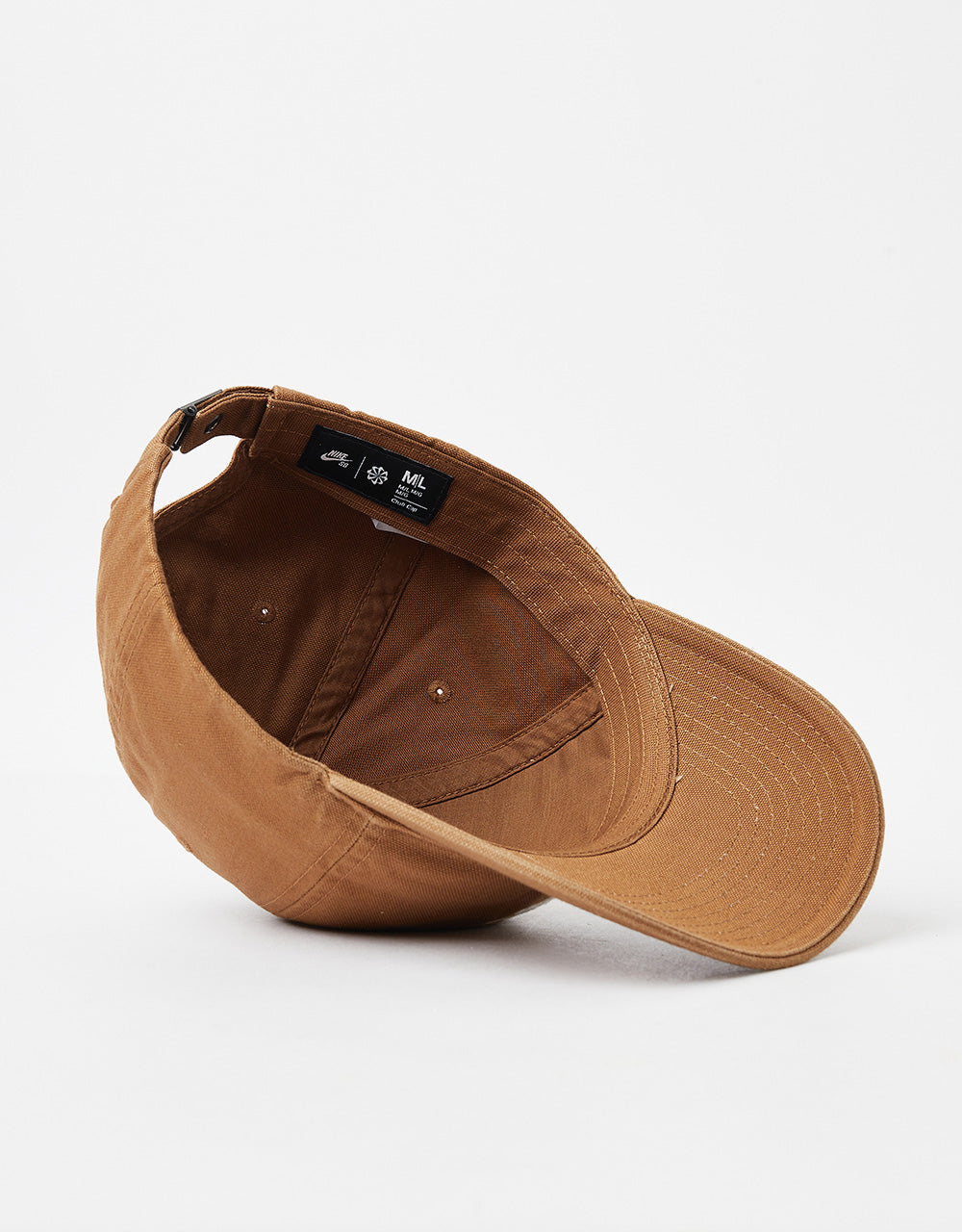 Nike SB Club Unstructured 6 Panel Strapback Cap - Lt British Tan/White