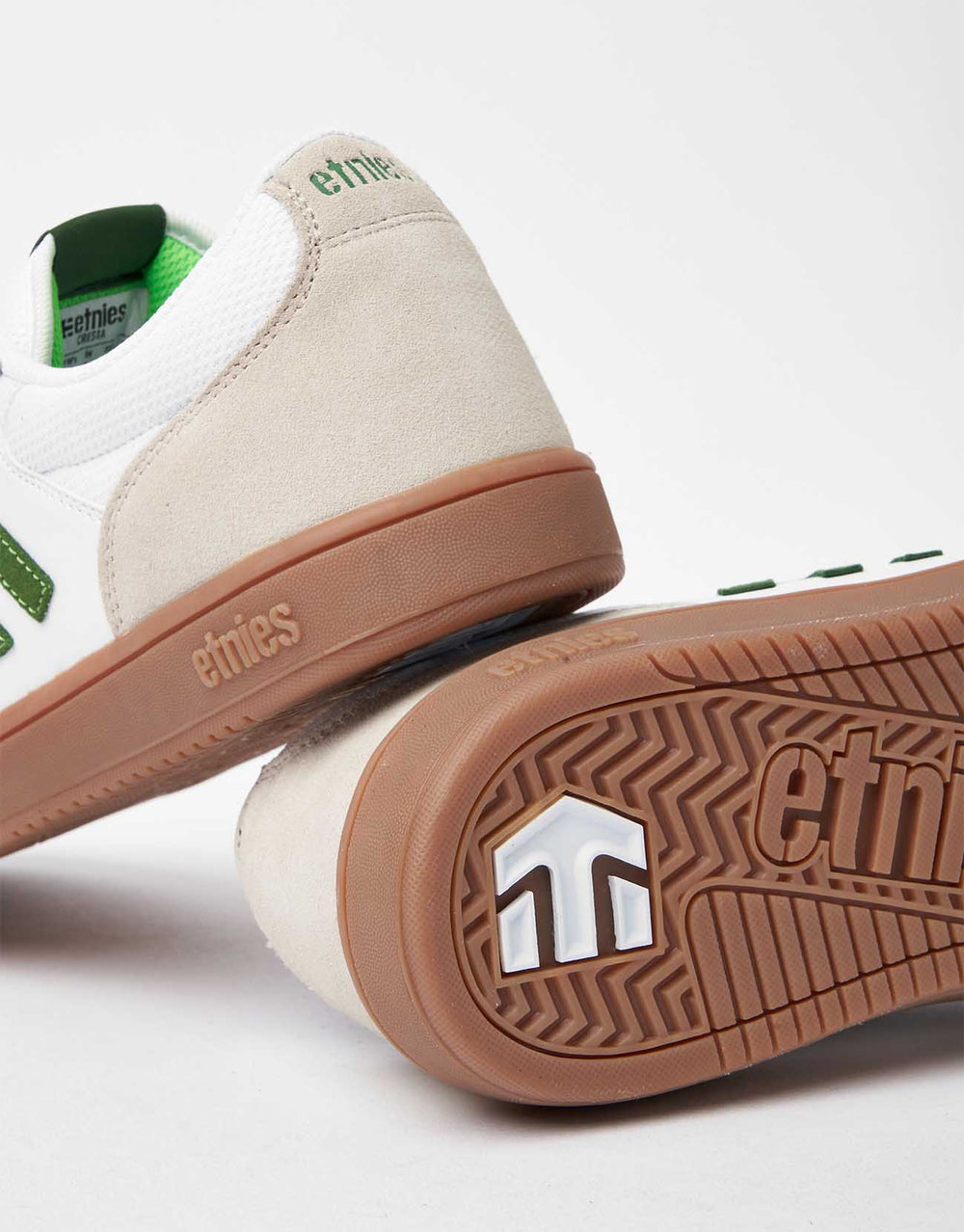 Etnies Cresta Skate Shoes - White/Green/Gum