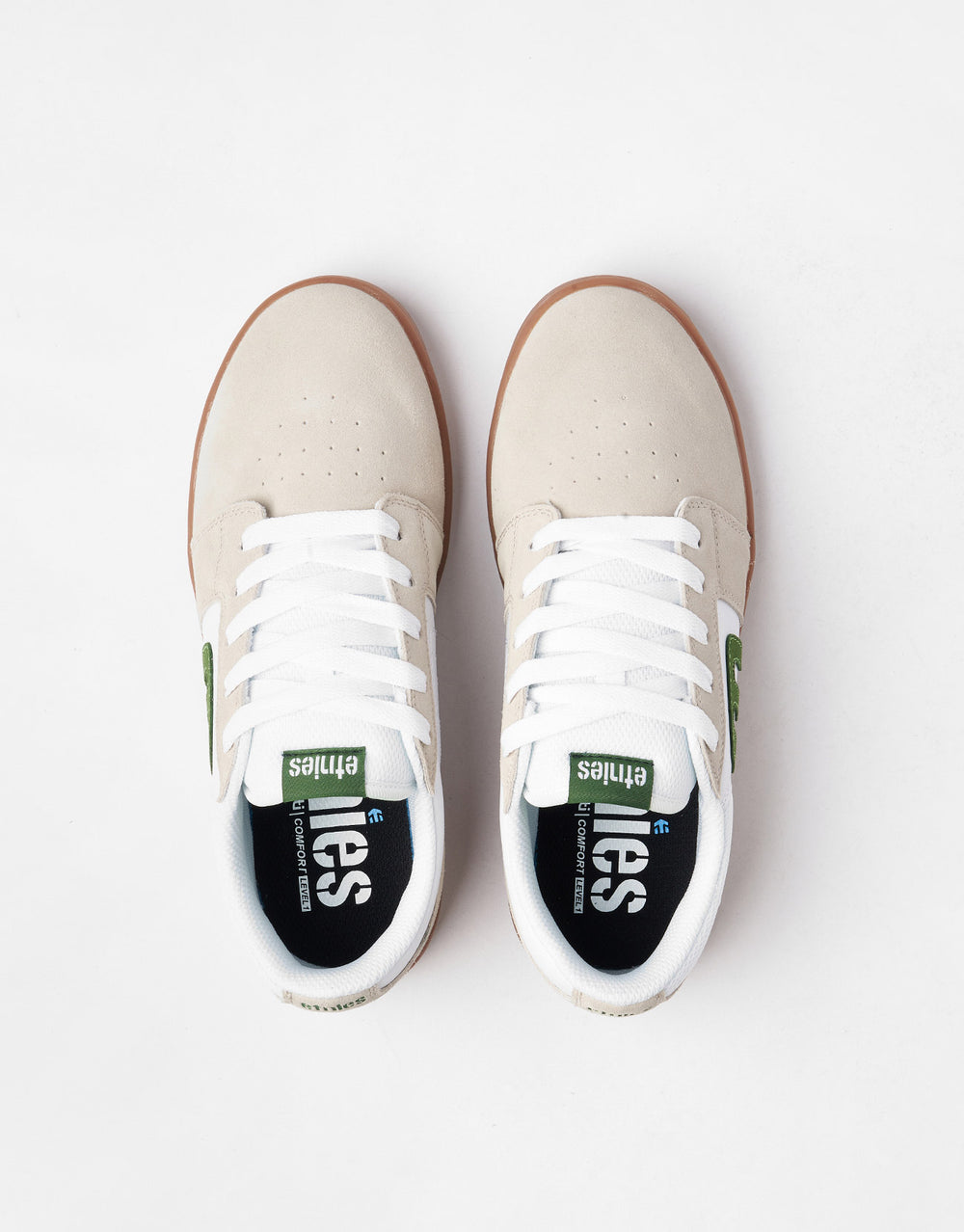 Etnies Cresta Skate Shoes - White/Green/Gum