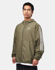 adidas Windbreaker - Olive/White