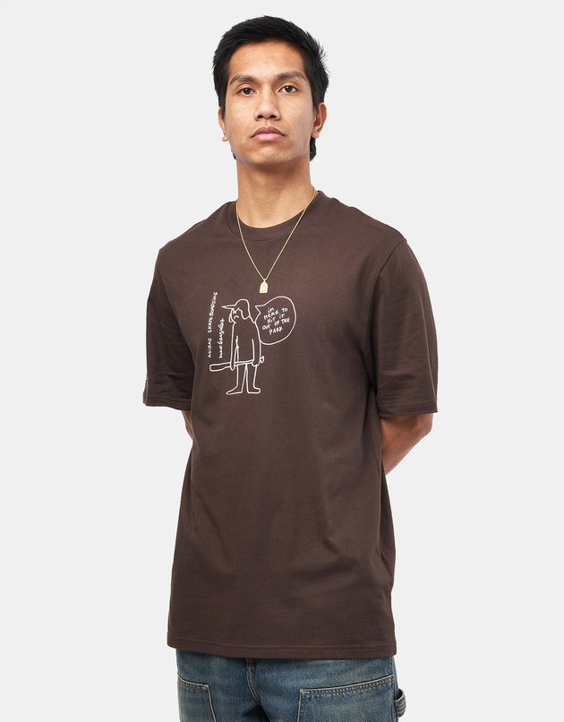 adidas Shmoo G T-Shirt - Dark Brown/White