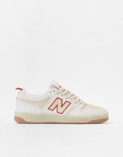 New Balance Numeric x Chocolate 480 Skate Shoes - Sea Salt/White