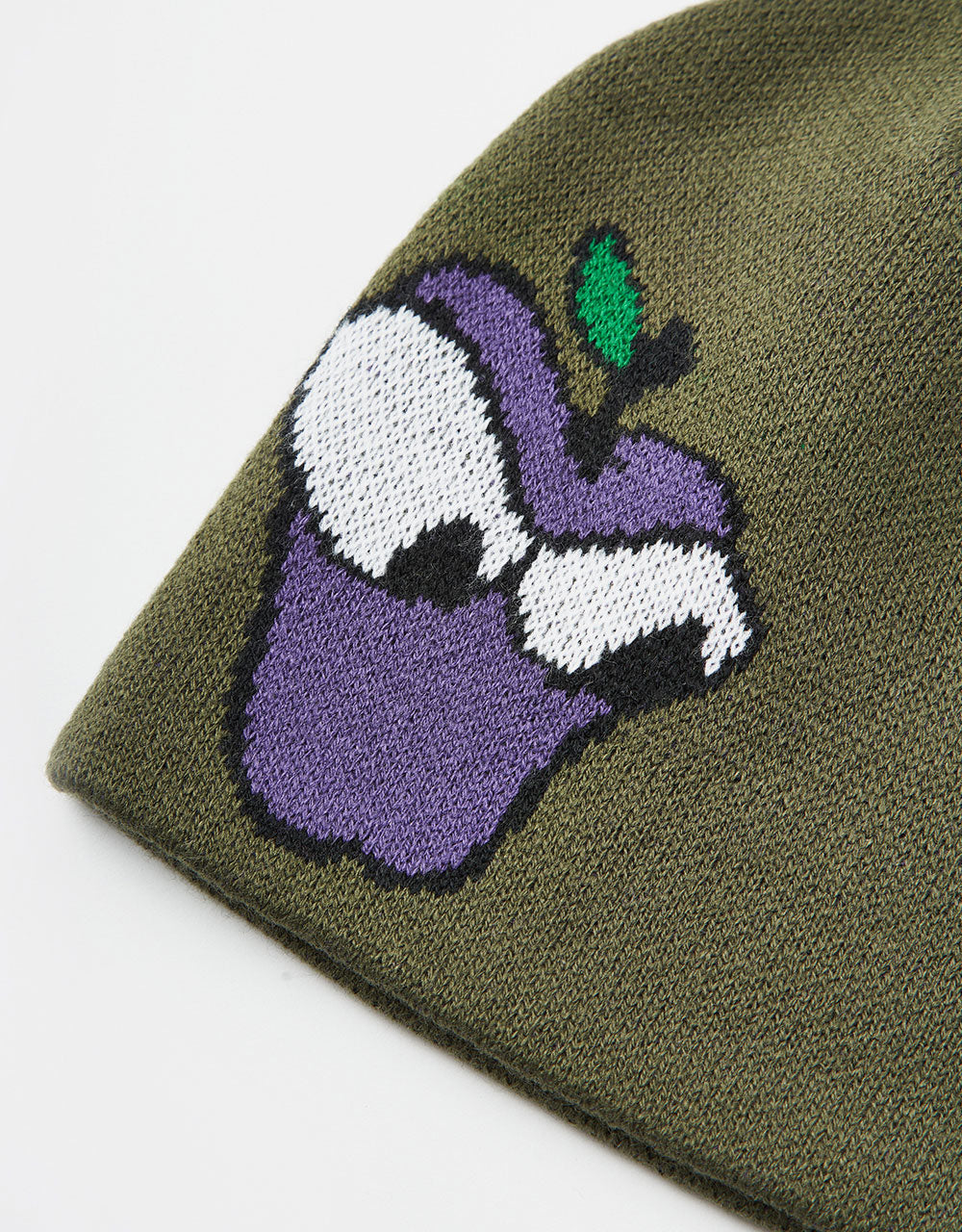 Butter Goods Big Apple Skull Beanie - Dark Sage